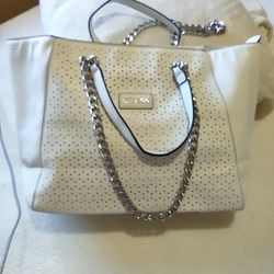 Guess White Handbag - New