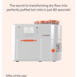 Rotimatic great for Roti, flat bread, puri etc 