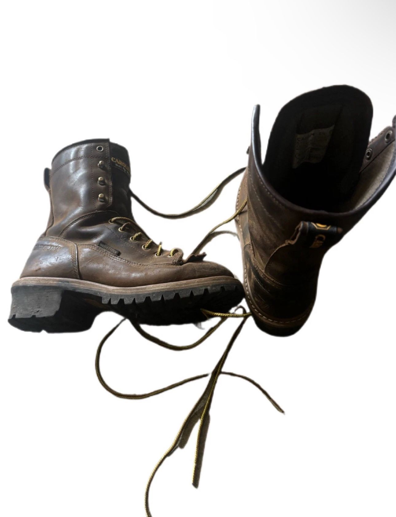 Carolina Steel Shank Lineman Boots Size 8.5 D Men’s Made In USA Brown Leather