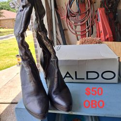 Women's Boots, Aldo, Brown, Euro Size 37 Which Is  6 Or 6.6 US