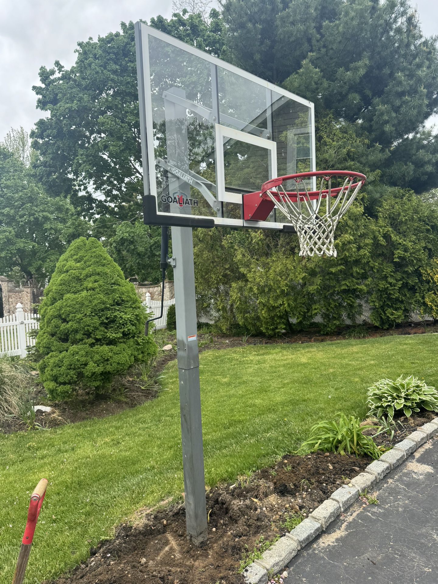 Goliath 54 Glass inground Basketball Hoop With Light Kit 
