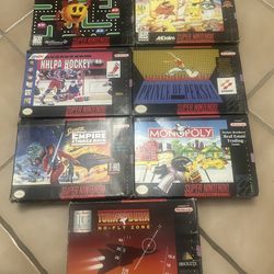 Super Nintendo SNES Games In Original Boxes