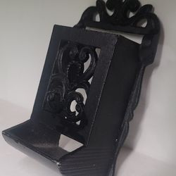 Vintage Light Metal Matchbox Holder Wall Mount 