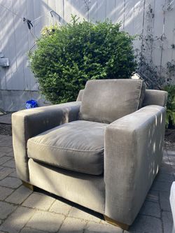 Bauhaus Velvet Gray Arm Chair (2)