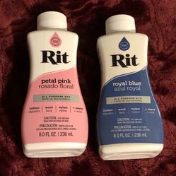 Rit Petal Pink And Royal Blue All Purpose Dye (New)