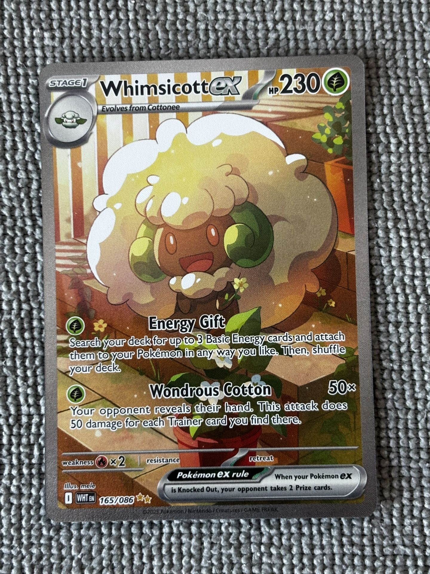 Pokemon Whimsicott EX ENGLISH SIR White Flare #165/086 Special Illustration Rare