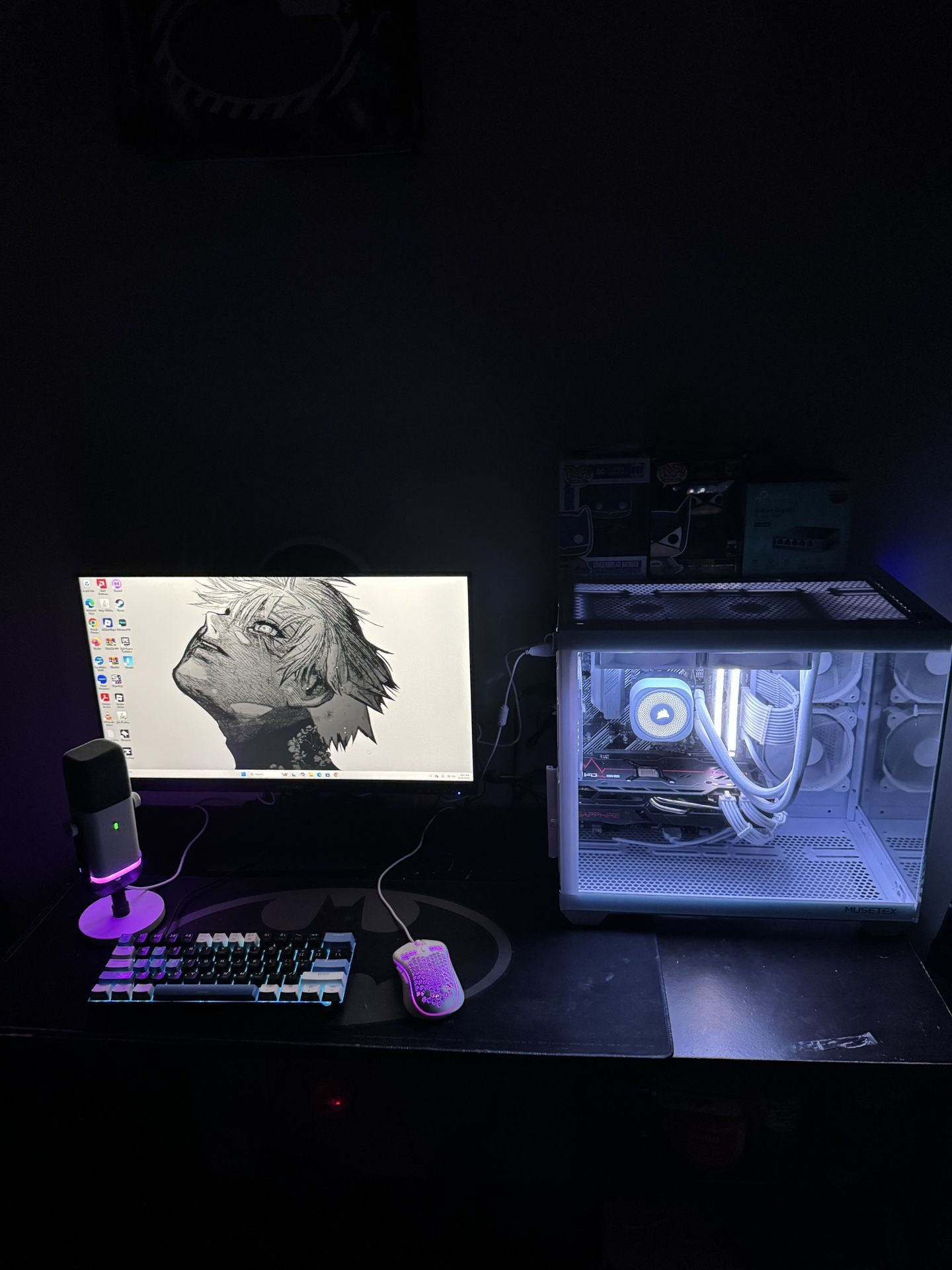 Custom White Gaming PC Clean Build, Great Performance