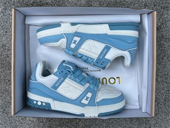 Louis Vuitton Trainer Sneakers – Blue/White | Clean LV 🔥