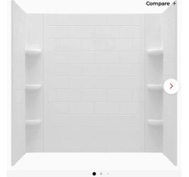 60x30” bathtub surrounding walls 