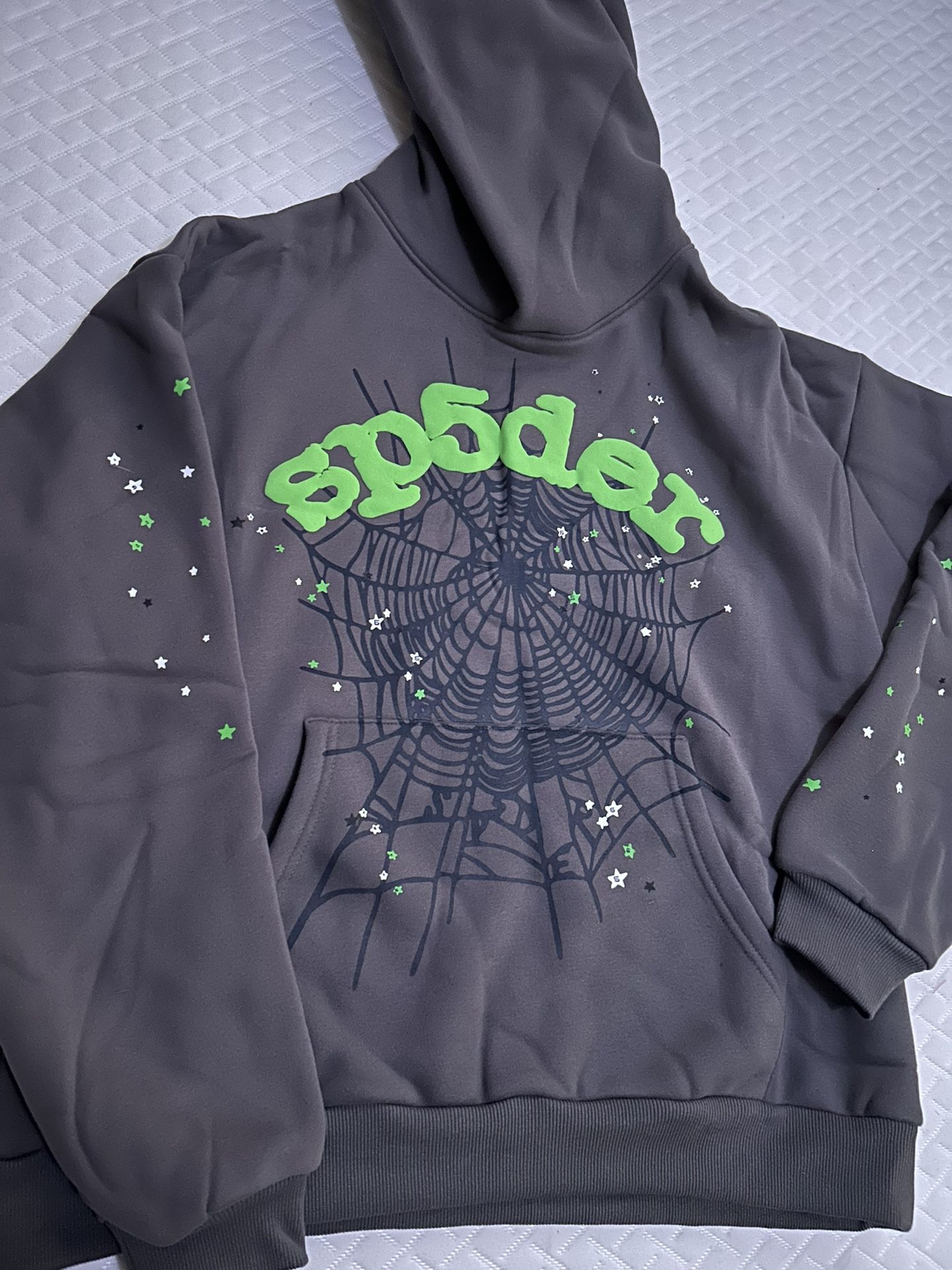 Sp5der Wait Web Hoodie Slate Grey