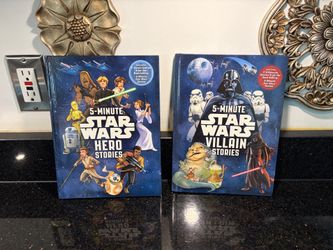 2 Disney Lucasfilm 5-Minutes Star Wars Books: Hero Stories & Villain Stories