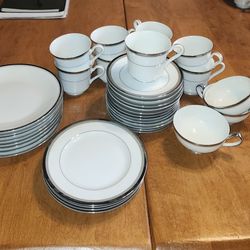 For Your Next Tea Party, Baby Or Bridal Shower, Set Of 12 Cups And Saucers, And Small Plates