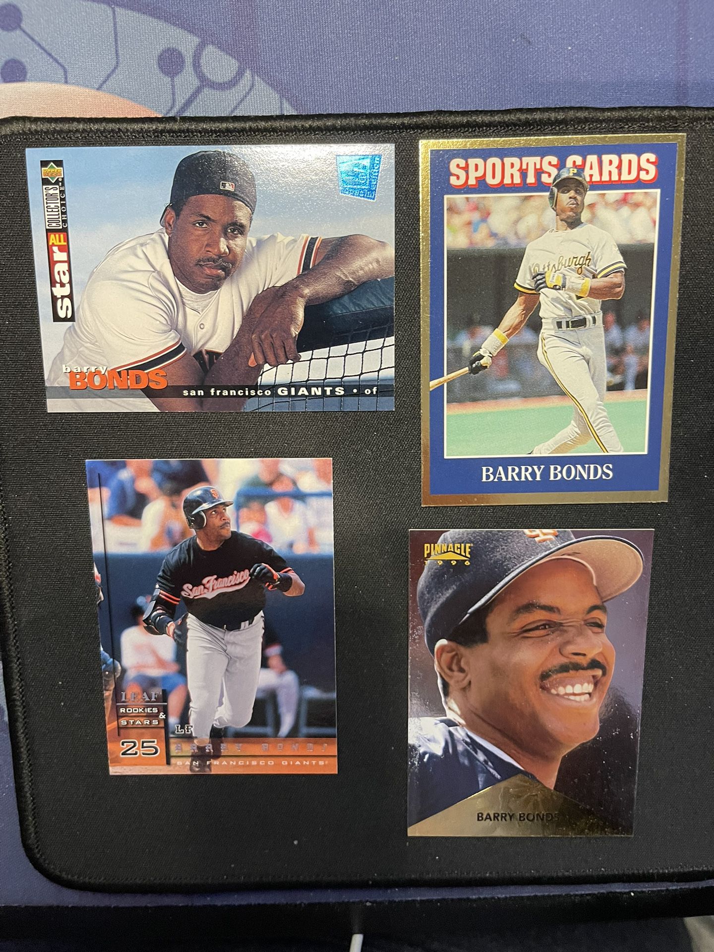 Barry bonds (4) baseball card lot