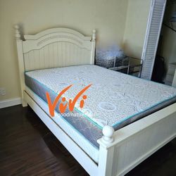 QUEEN MATTRESS WITH BOX SPRING 2PC. BED FRAME ISN'T AVAILABLE