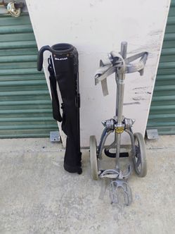 Putting bag, vintage caddy, teardrop putter