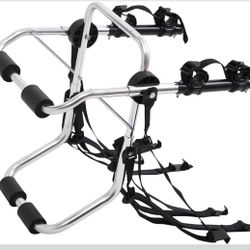 Aluminum 2-Bike Rack, 70 lbs Capacity, Lightweight Trunk Mount Bike Rack with Hooks and Loops, Fits 2" Receiver for Cars SUVs Minivans