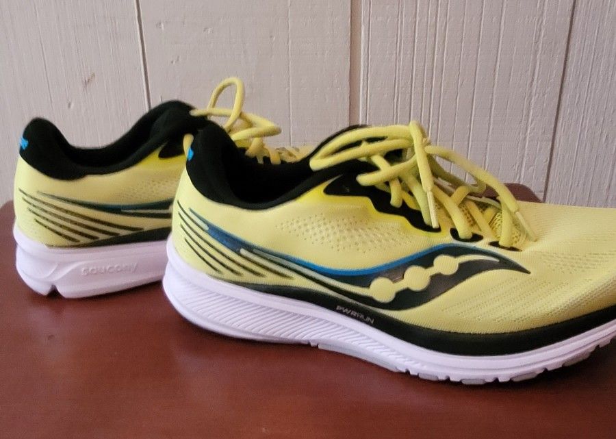 Saucony Mens Ride 14 Shoes Brand New Size 10.5 Citrus/Black