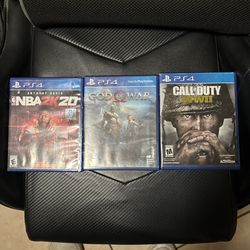 NBA 2k20, God Of War, Call Of Duty WW2