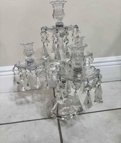 Vintage Heisey Old Williamsburg 3 light candelabra