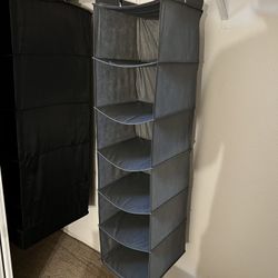Grey Hanging Clothes Organizer