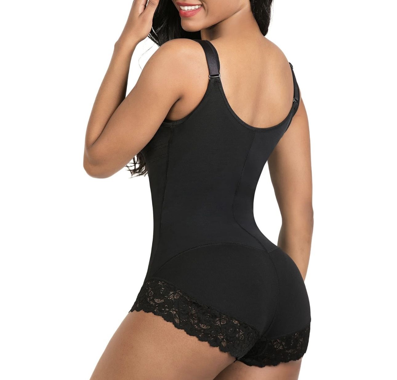 SHAPERX Women's Fajas Colombianas Shapewear Postpartum Tummy Control Body Shaper Butt Lifter Bodysuit