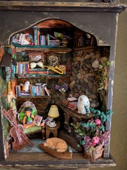 Fairy house clock library