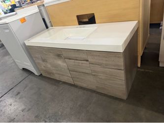 Millhaven 49 in. Single Sink Sable Floati ng Bath V