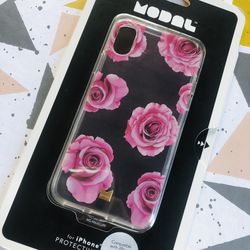 Modal iPhone X & XS Case - Clear with Roses