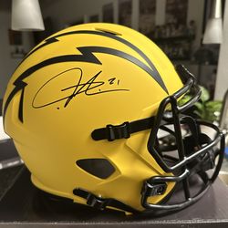 Ladanian Tomlinson Signed Los Angeles Chargers F/S Riddell Rave Rep Helmet BAS