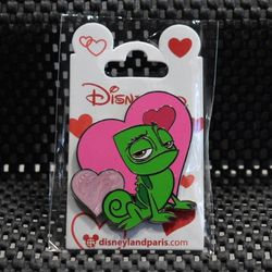 Disney Tangled Rapunzel Pascal Heart Paris Pin