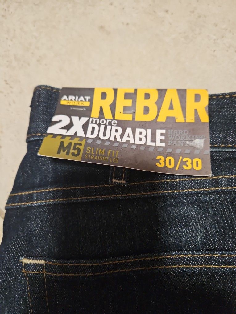 ARIAT Work Rebar 2X Durable For Men's Size 30X30 Brand New Authentic 