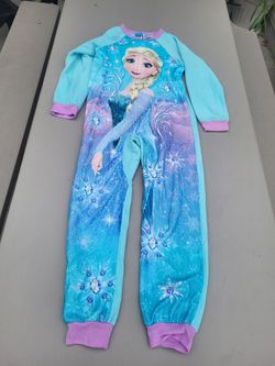 Girls 10/12 Disney Frozen Elsa footie pajamas Lot AK