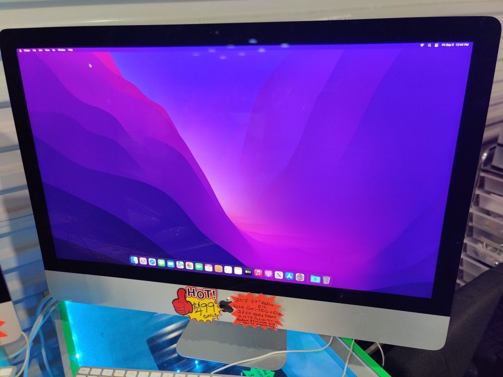 Apple iMac 2015 27" 5K Retina Intel Quad-Core , 32GB DDR4 Ram, 3.12TB Fusion Drive, AMD Radeon R9 M395X 4GB Graphics, mocOS Monterey, Apple K