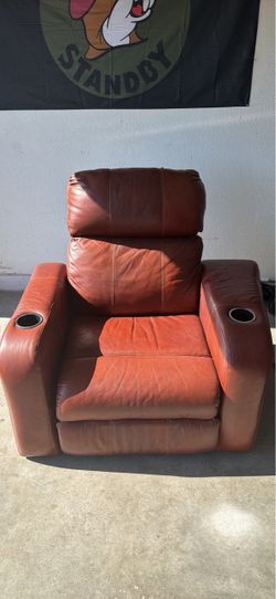 Leather BarcaLounger recliner