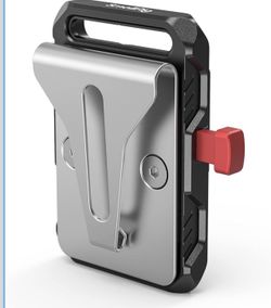 SmallRig Mini V Mount Battery Plate, V-Lock Mount Battery Plate for Camera Power Supply with Belt Clip, 2990