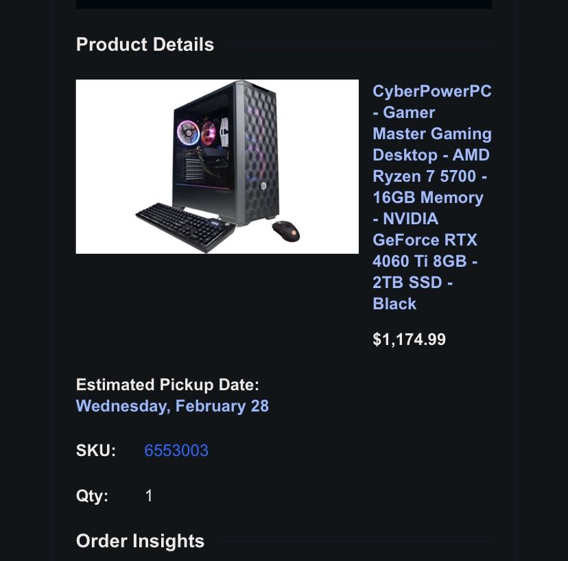 CYBERPOWER gaming PC