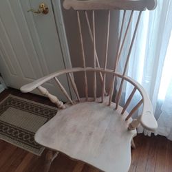 Vintage Windsor High Back Wood Chair 