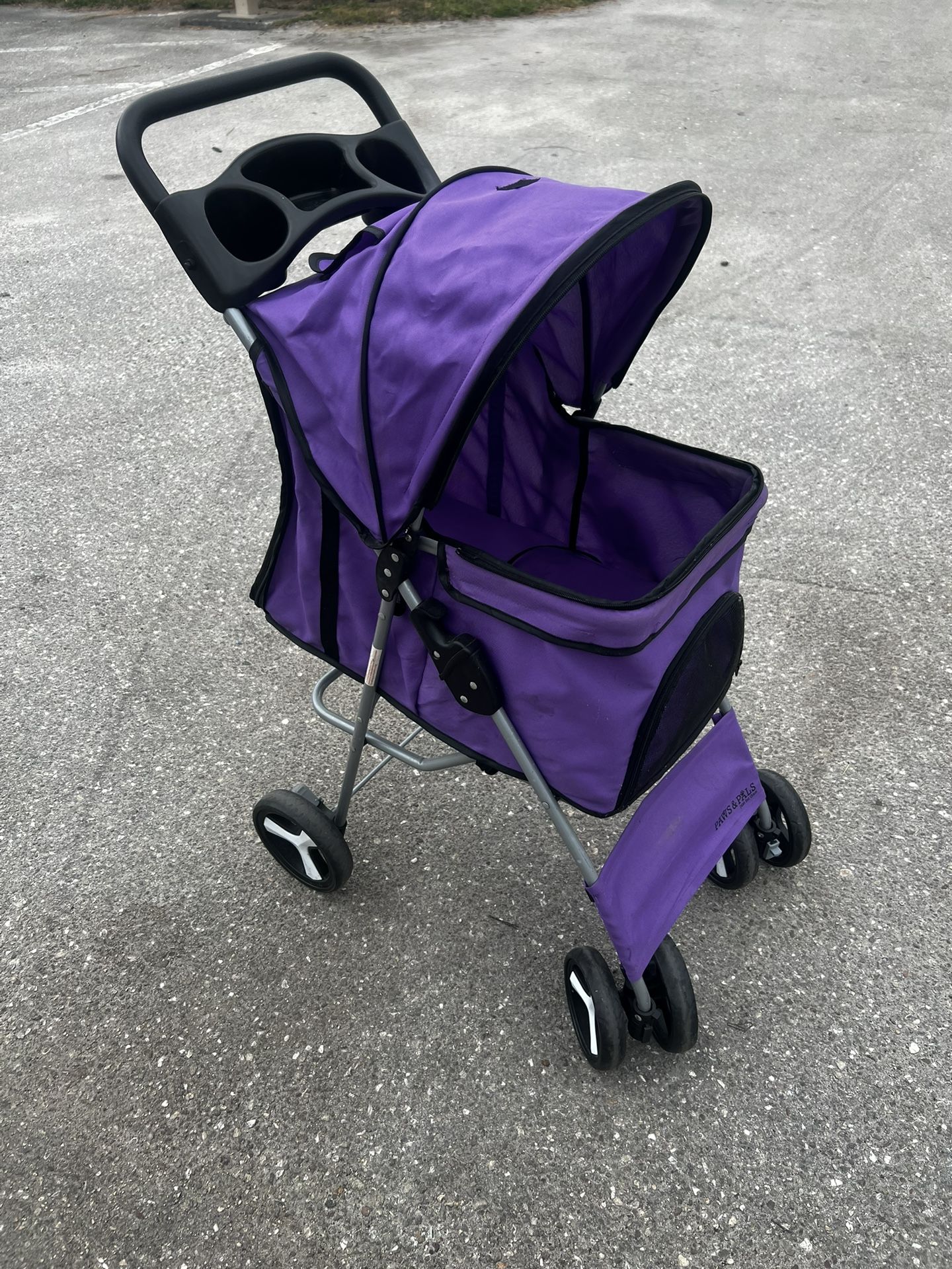 Paws & Pals Purple Foldable Lightweight Travel Pet Dog Stroller! Great condition! 