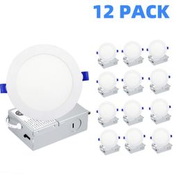 6” Canless Recessed Led Lights 12 Pack