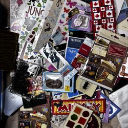 Scrapbook Stickers,  Pens and Assorted Items