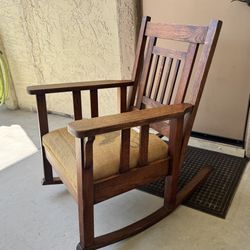 Antique Mission Oak Rocking Chair