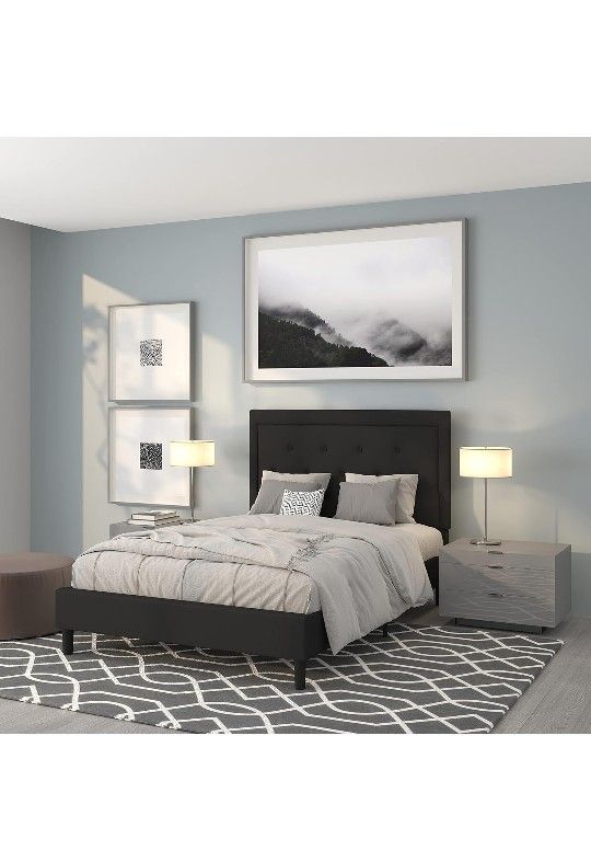 Full Size Platform Bed Frame With Mattress