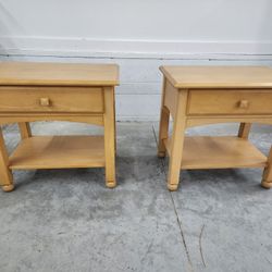 Pair Of Birch Ethan Allen End Tables