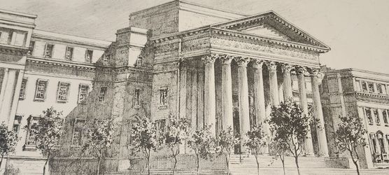 University Of Witwatersrand art drawing Charles Ernest Peers
