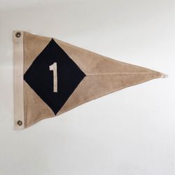 RARE Vintage Number 1 Military Pennant Flag 