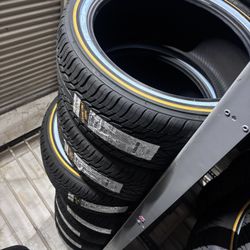 245/40/18 Vogue Tire Gold Stripe 