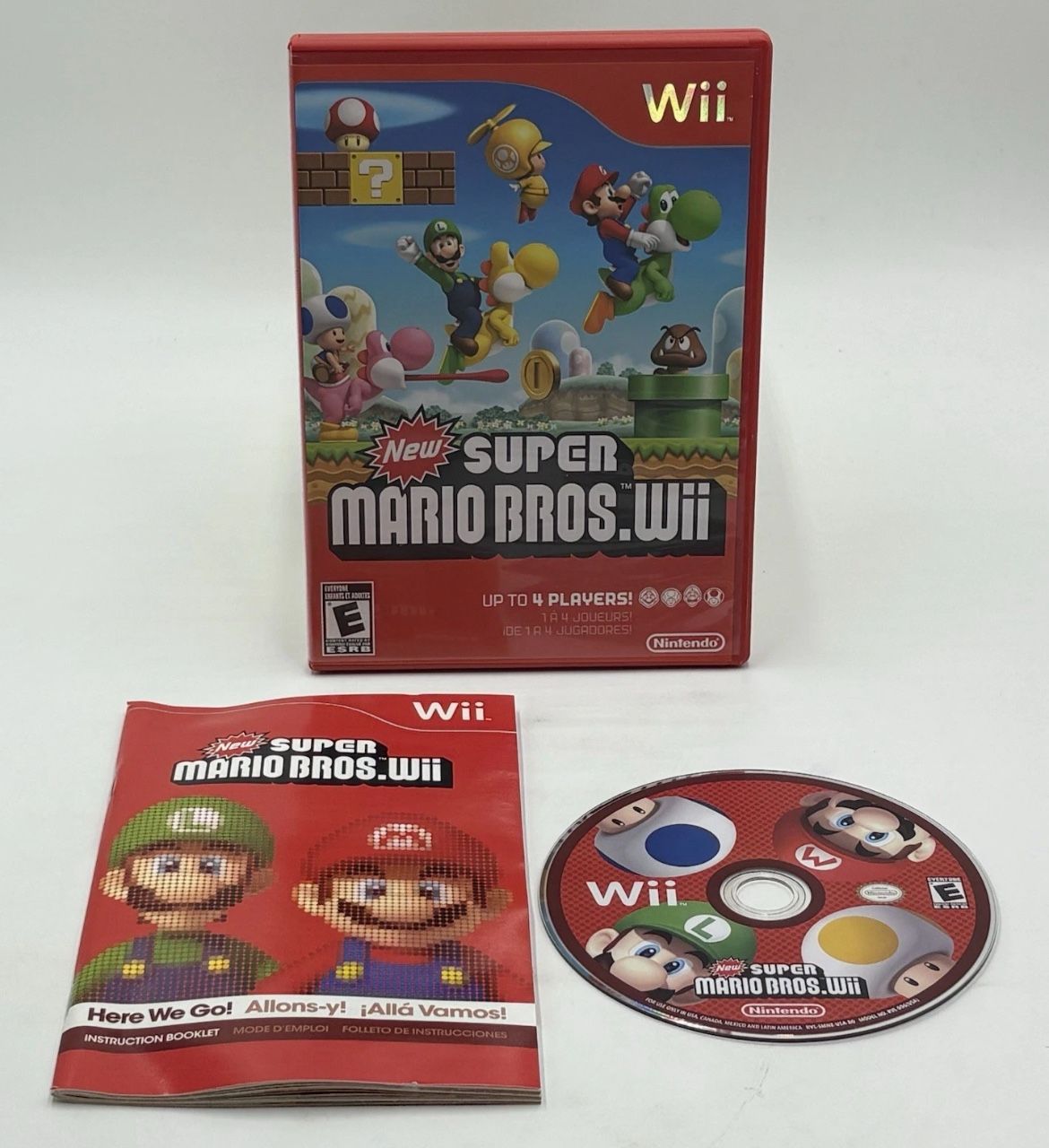 Nintendo Wii New Super Mario Bros. Wii *No Scratches* 2009 CIB w Manual