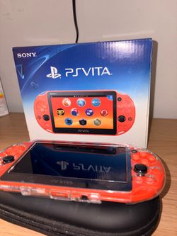 PlayStation Vita- Neon Orange BOX, CASE, SCREEN PROTECTOR
