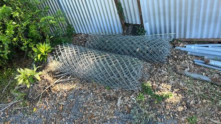 Lot of chain link fencing