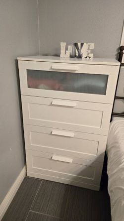 BEAUTIFUL WHITE TALL DRESSER